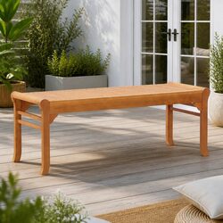 Outdoor Bench 120cm Garden Seating Wooden Patio Furniture Weather Resistant