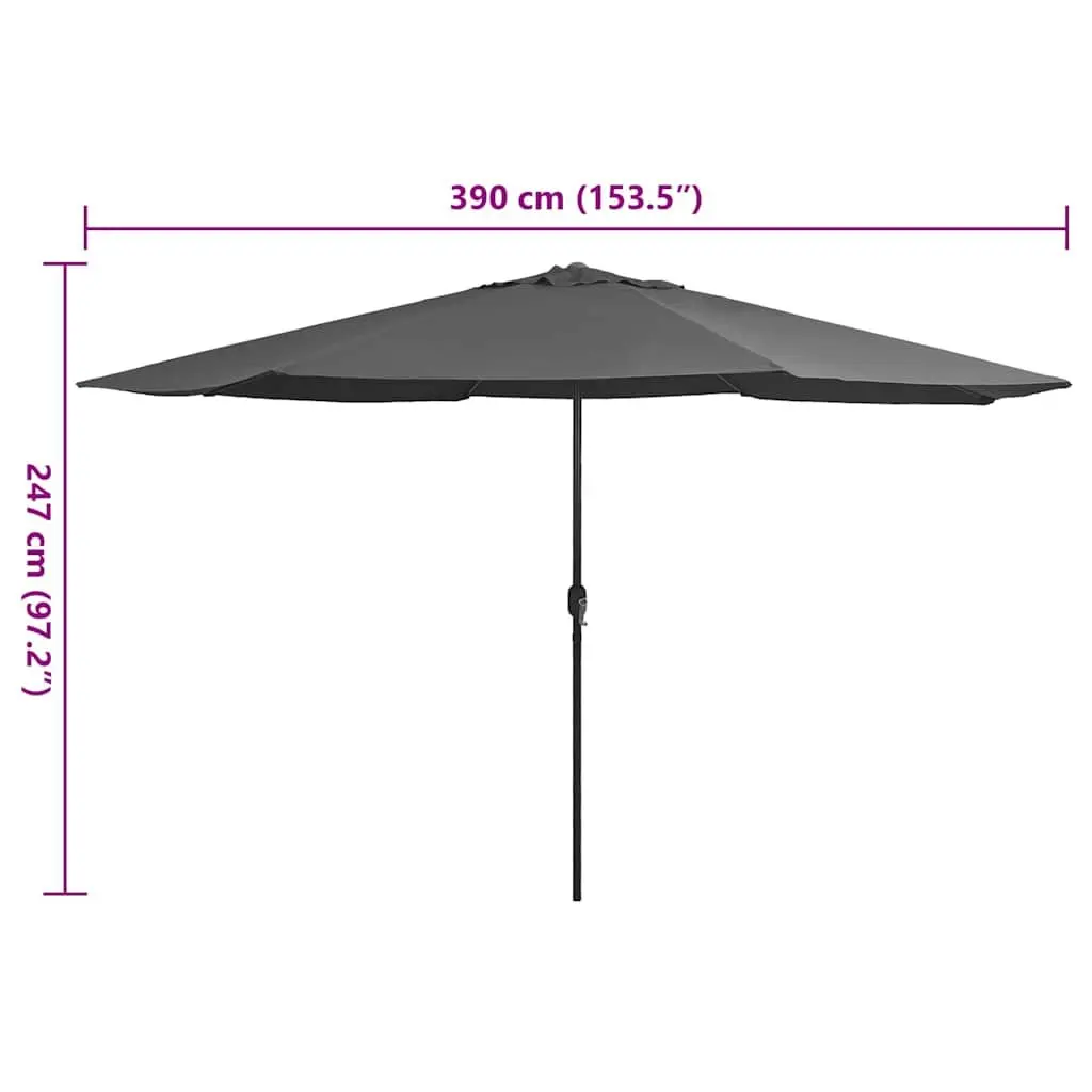 Garden Parasol UV Protective Polyester Cover 390 cm Anthracite