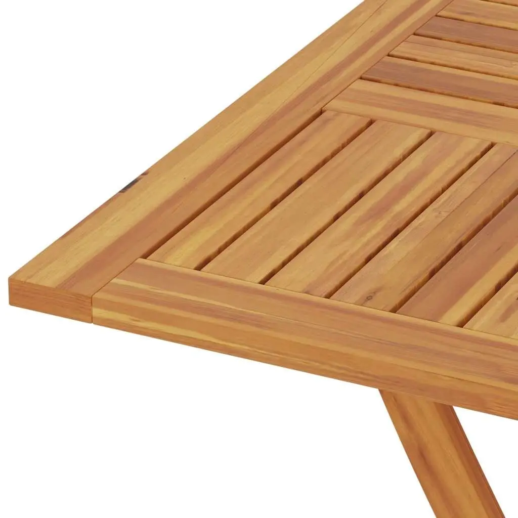 Folding Outdoor Dining Table Solid Teak Wood 85x85x76 cm Brown
