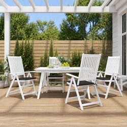 Garden Chair Cushions 4 Pack Outdoor Patio Seat Pad Anthracite Square Cushion