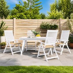 Garden Chair Cushions 4 pcs Beige 40x40x4 cm Outdoor Patio Seat Pad