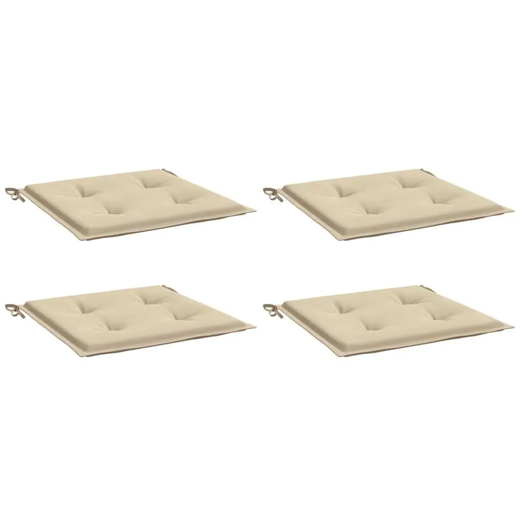 Garden Chair Cushions 4 Piece Oxford Fabric Beige 40x40x4 cm Outdoor Patio Seat Pad