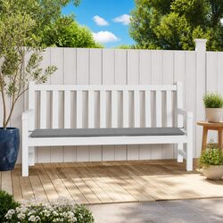 Garden Bench Cushion Grey 200x50x3cm Outdoor Patio Seating Pad Foam Filled