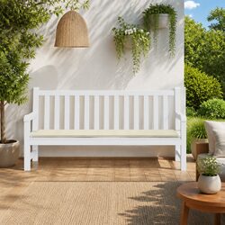 Garden Bench Cushion Cream 200x50x3 cm Outdoor Patio Seat Pad Oxford Fabric