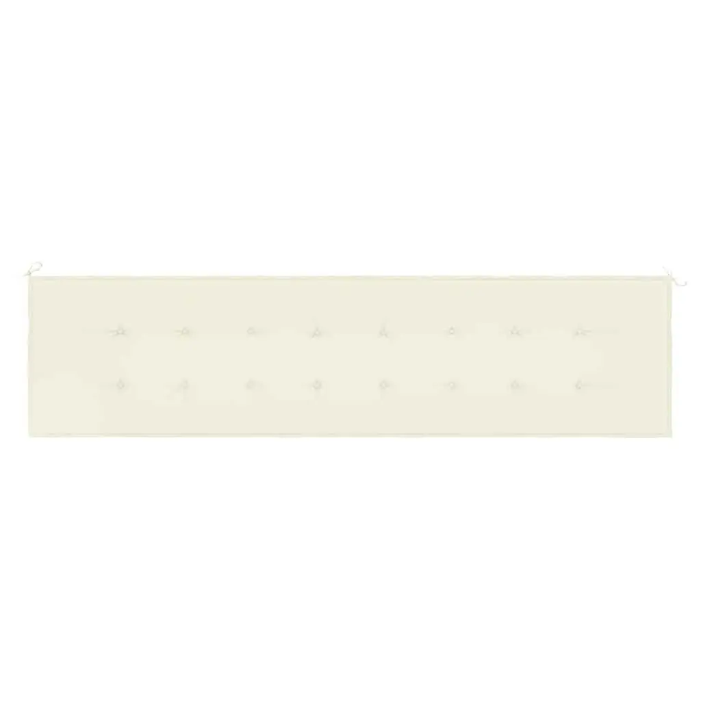 Garden Bench Cushion Cream 200x50x3 cm Outdoor Patio Seat Pad Oxford Fabric