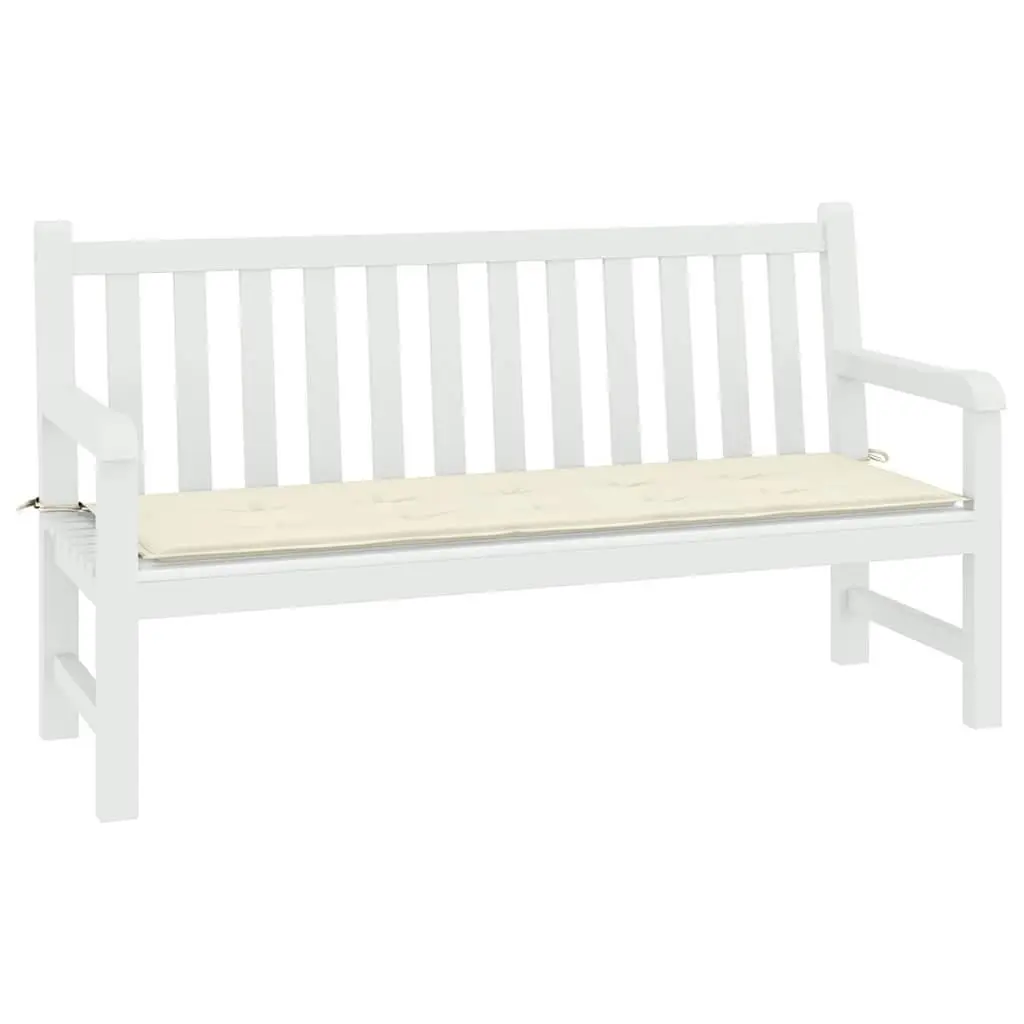 Garden Bench Cushion Cream 200x50x3 cm Outdoor Patio Seat Pad Oxford Fabric