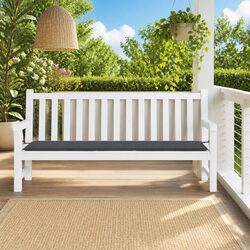 Garden Bench Cushion Black 200x50x3 cm Outdoor Patio Seat Pad Oxford Fabric