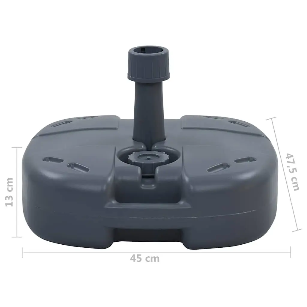 Portable Umbrella Base Water Filled Grey Outdoor Parasol Stand