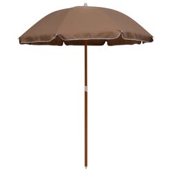 Garden Parasol 180 cm Outdoor Sunshade Patio Umbrella UV Protection Taupe
