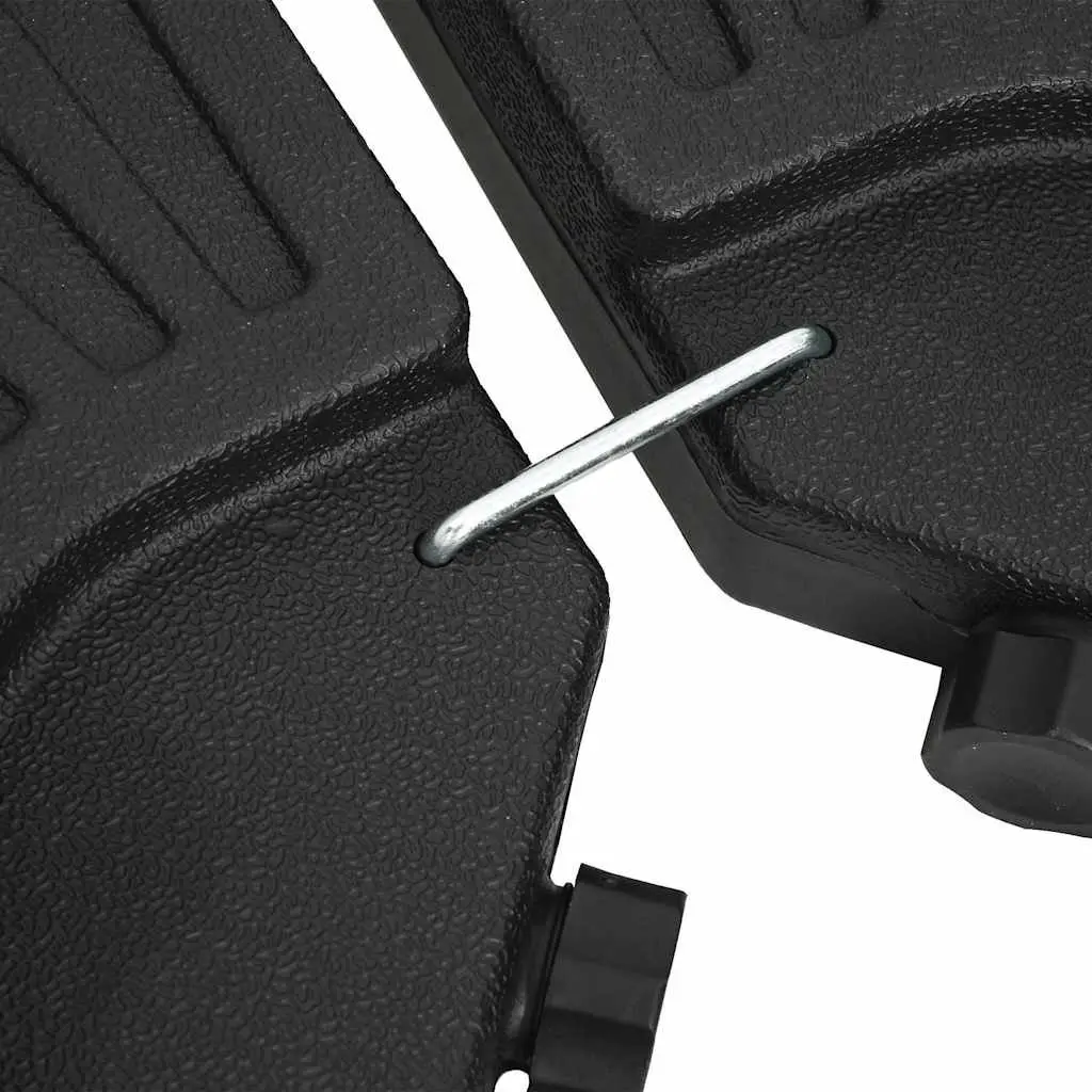 Umbrella Base Heavy Duty Set of 4 Fan-shaped Water Sand Fillable Black