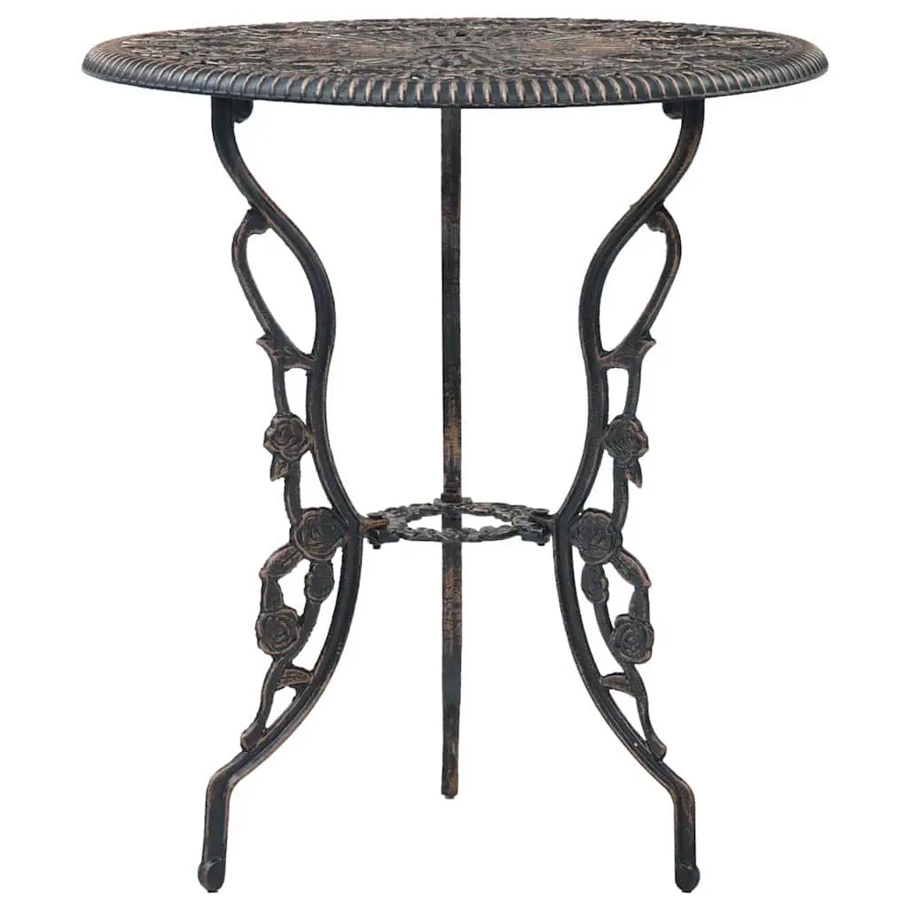 3 Piece Outdoor Bistro Set Round Table 2 Chairs Patio Garden Furniture Brown