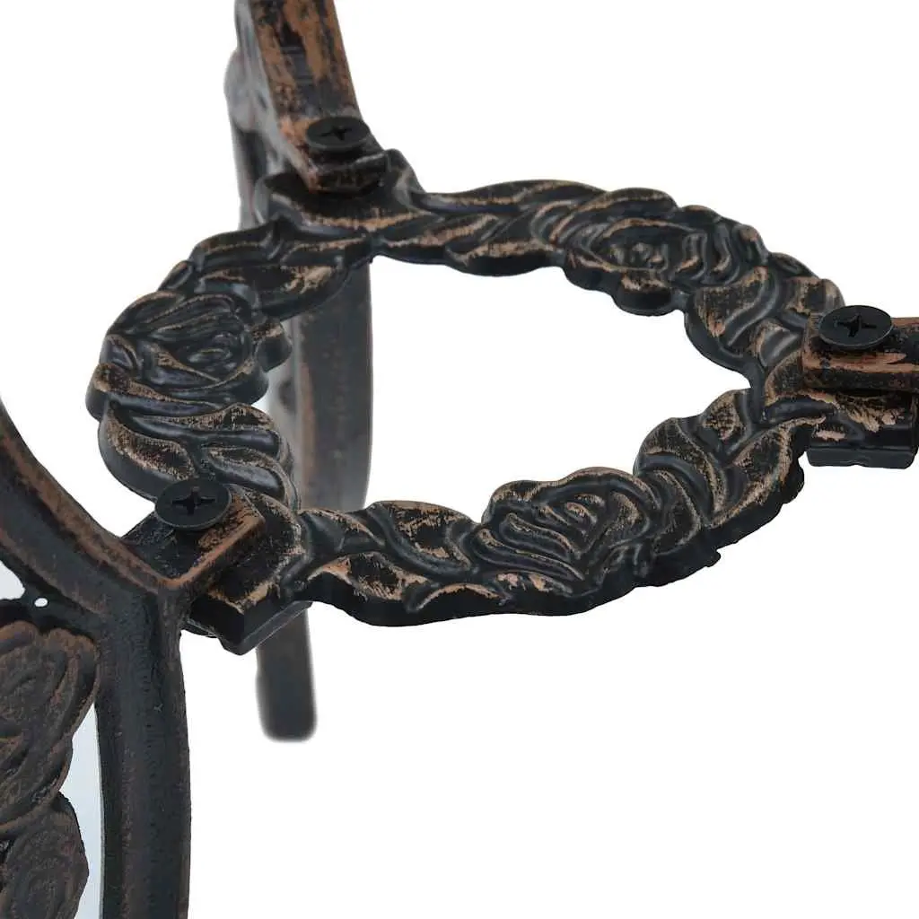 3 Piece Outdoor Bistro Set Round Table 2 Chairs Patio Garden Furniture Brown