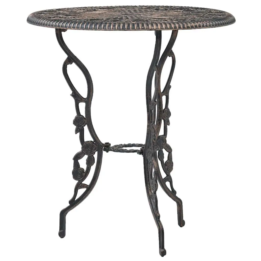3 Piece Outdoor Bistro Set Round Table 2 Chairs Patio Garden Furniture Brown