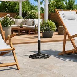 Umbrella Base Cast Iron Heavy Duty Outdoor Garden Parasol Stand Holder 40cm