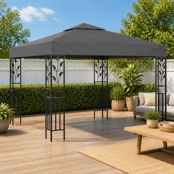 Gazebo 3x3 m Outdoor Shade Canopy Steel Frame Vented Roof Garden Structure