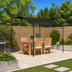Sunshade Awning Outdoor Canopy Gazebo Sun Protection Garden Shelter Steel Frame