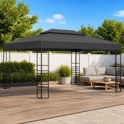 Gazebo 3x4 m Outdoor Canopy Party Tent Vented Roof Garden Patio Shade Structure