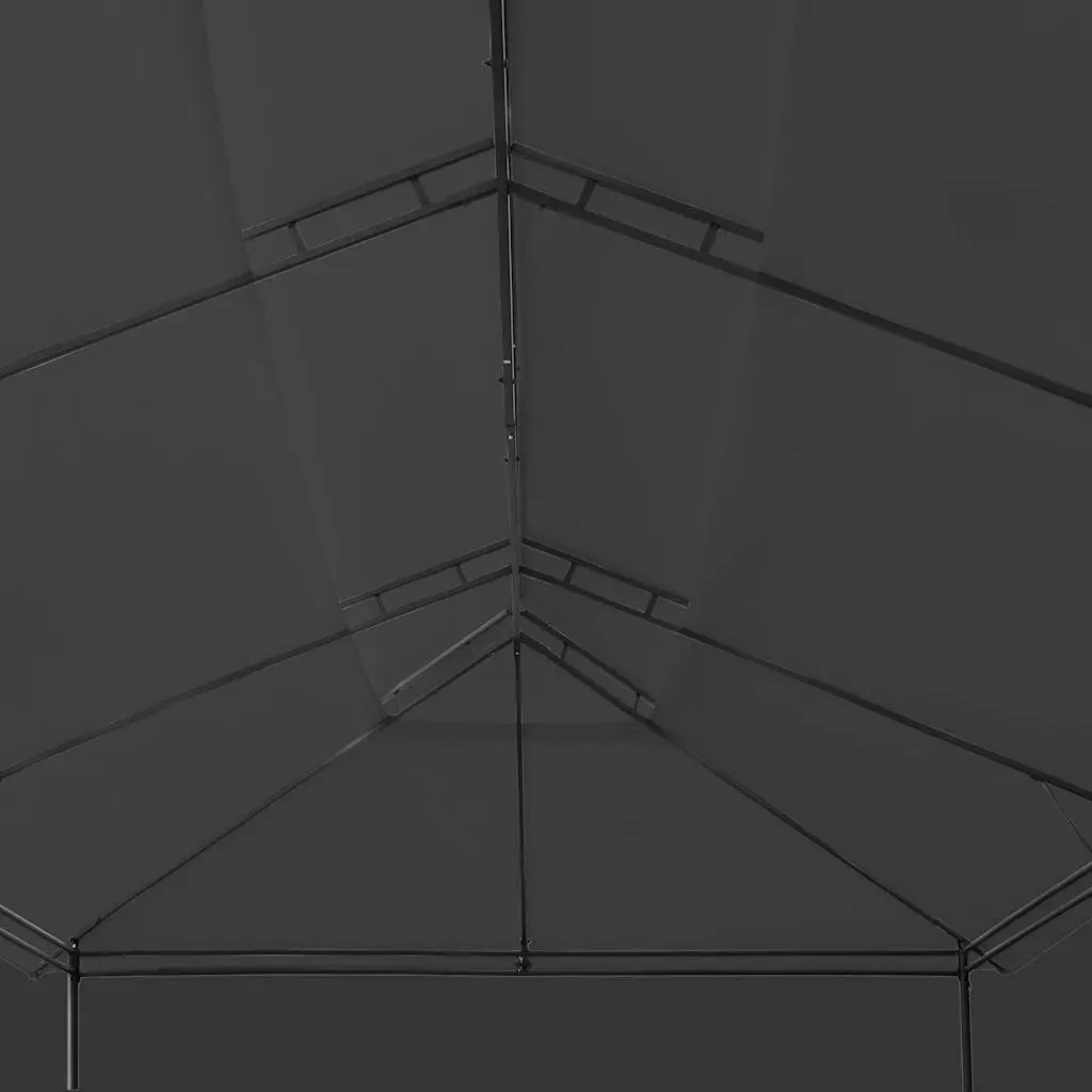Gazebo Outdoor Canopy with Curtains Large Anthracite Tubular Steel Frame