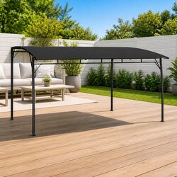 Garden Sunshade Awning Outdoor Canopy Gazebo Shelter Party Backyard 4x3x2.55m