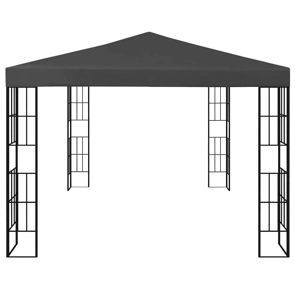 Gazebo Vented Canopy Tent 3x4 m Anthracite Steel Frame Polyester Roof