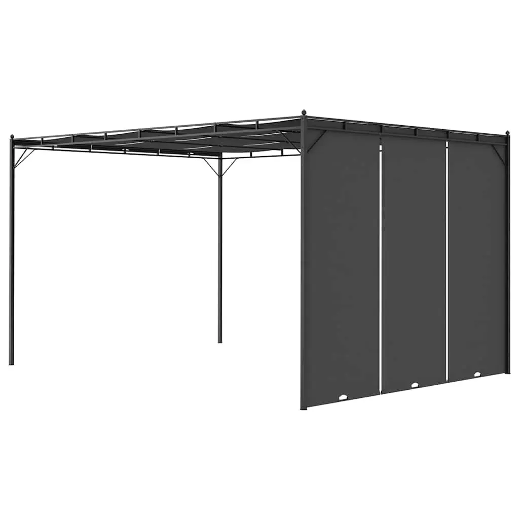 Garden Gazebo Outdoor Canopy 4x3m Anthracite with Side Curtains