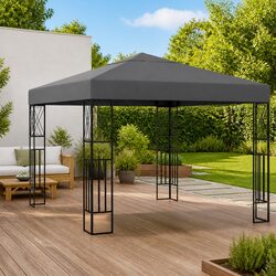 Gazebo 3x3 m Outdoor Canopy Steel Frame Vented Shade Garden Patio Shelter