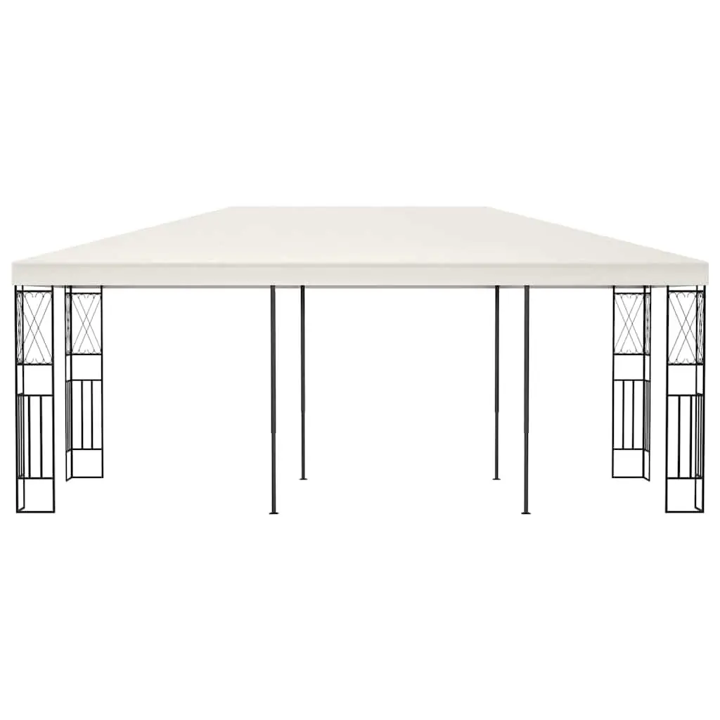 Gazebo Outdoor Canopy 3x6 m Cream Steel Frame Polyester Roof