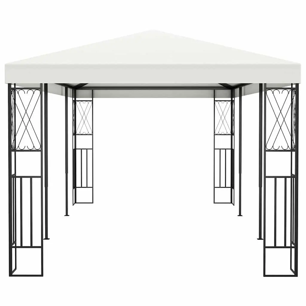 Gazebo Outdoor Canopy 3x6 m Cream Steel Frame Polyester Roof