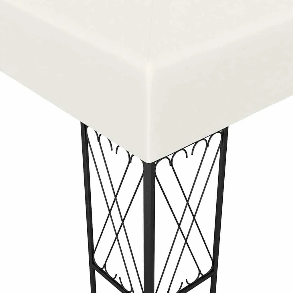 Gazebo Outdoor Canopy 3x6 m Cream Steel Frame Polyester Roof