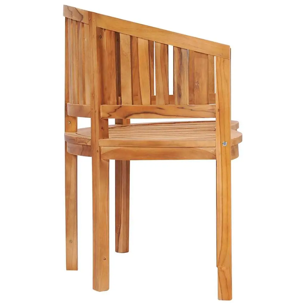 Outdoor Banana Bench 151cm Garden Seating Teak Wood 3-Seater Patio Furniture
