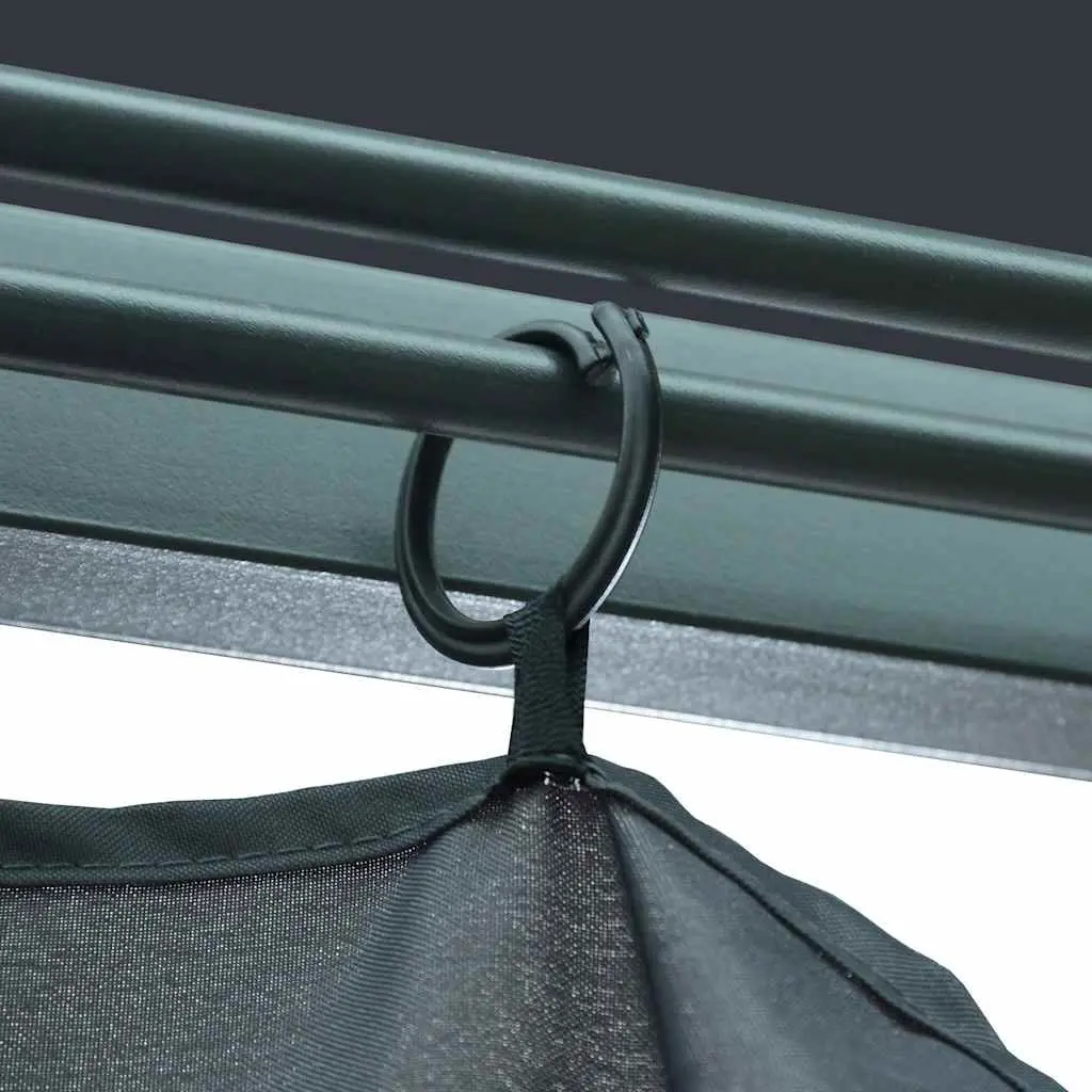 Outdoor Gazebo Canopy 400x300 cm with Curtains Sidewalls Mesh Screens Anthracite