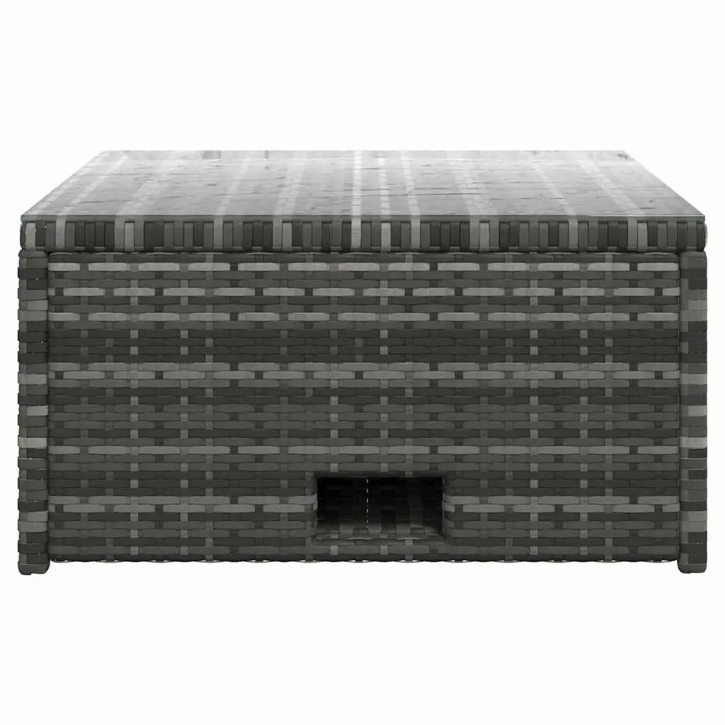Garden Lounge Set 4 Piece Outdoor Furniture Weather-resistant PE Rattan Grey Sofa Table Cushions