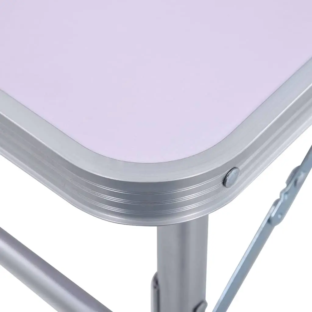 Folding Camping Table White Outdoor Portable Lightweight Camp Furniture Picnic
