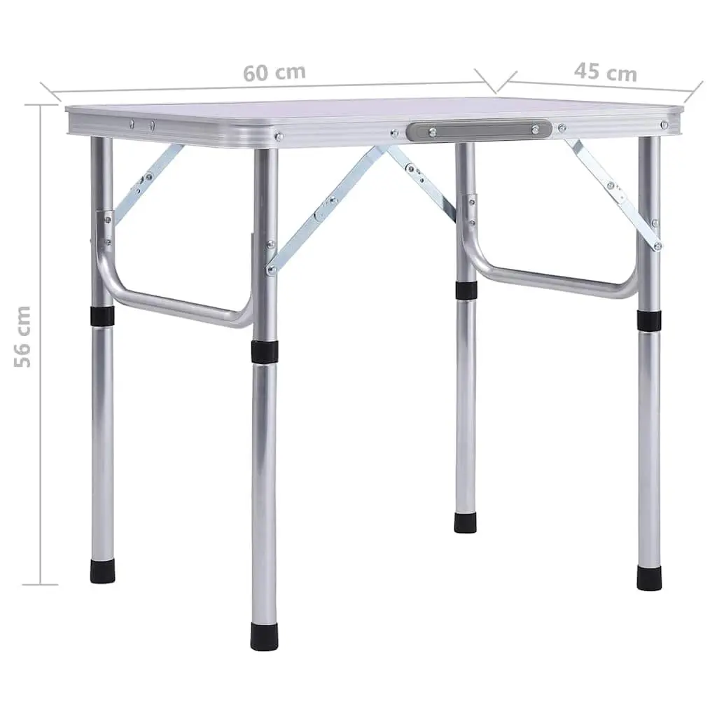 Folding Camping Table White Outdoor Portable Lightweight Camp Furniture Picnic