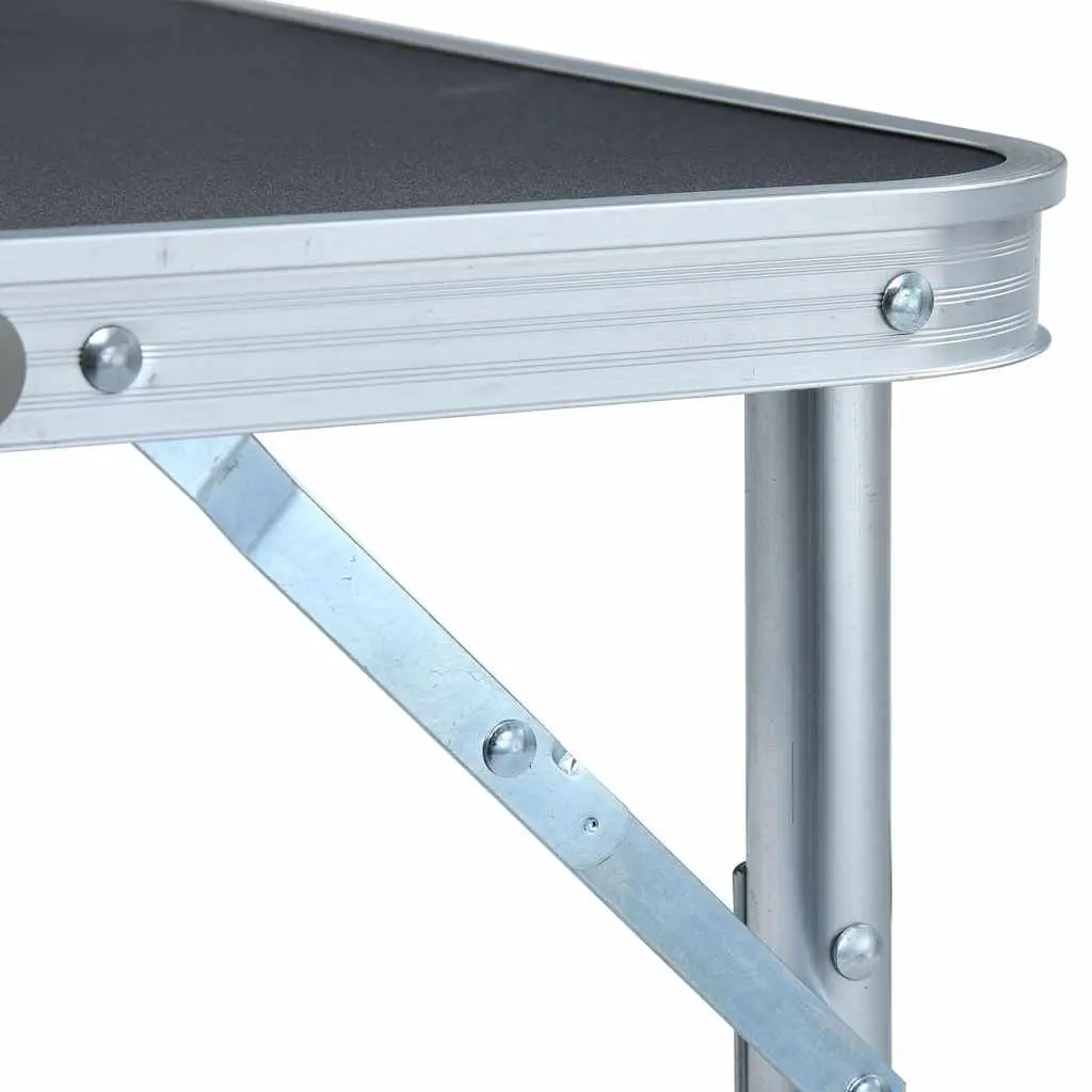 Folding Camping Table Grey Lightweight Portable Outdoor Picnic BBQ Hiking