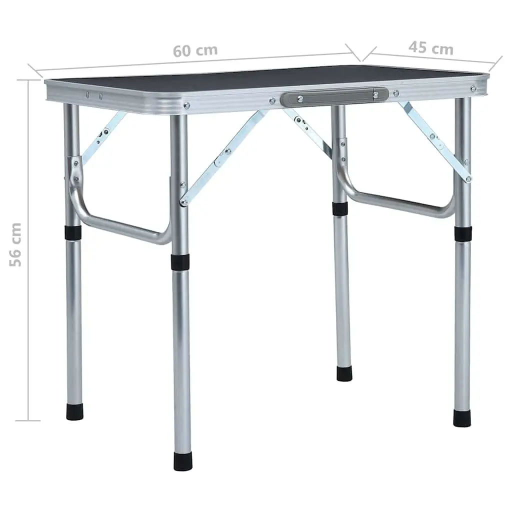 Folding Camping Table Grey Lightweight Portable Outdoor Picnic BBQ Hiking