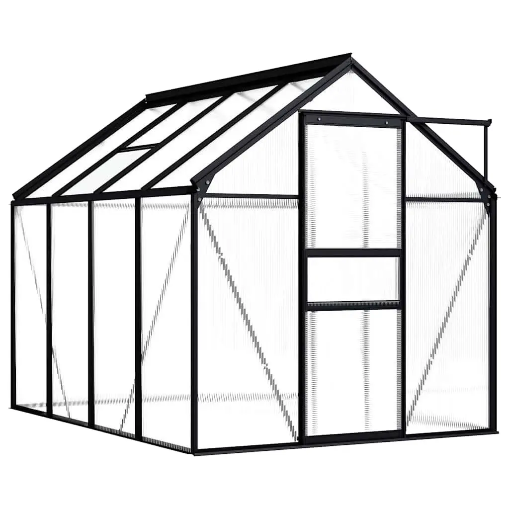 Greenhouse UV Resistant Polycarbonate Panels Thermal Insulation Anthracite Aluminium Frame