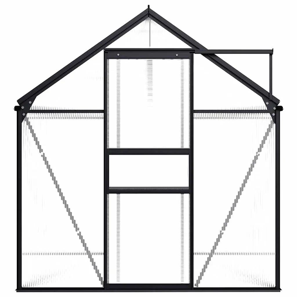Greenhouse UV Resistant Polycarbonate Panels Thermal Insulation Anthracite Aluminium Frame