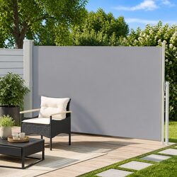 Patio Retractable Side Awning 170x300cm Grey Privacy Screen Outdoor Sunshade