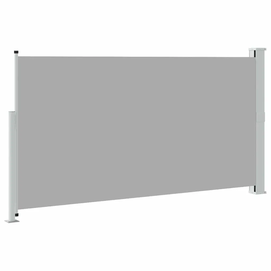 Retractable Side Awning Privacy Screen 170x300cm Grey Outdoor Sunshade
