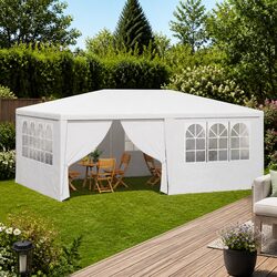 Party Tent 4x6m White Outdoor Gazebo Marquee with Side Walls Panels Door