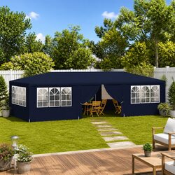 Party Tent 4x9m Outdoor Canopy Gazebo Marquee with Side Walls Door Windows