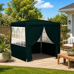 Party Tent with Side Walls 2.5x2.5 m Outdoor Garden Canopy Gazebo Green