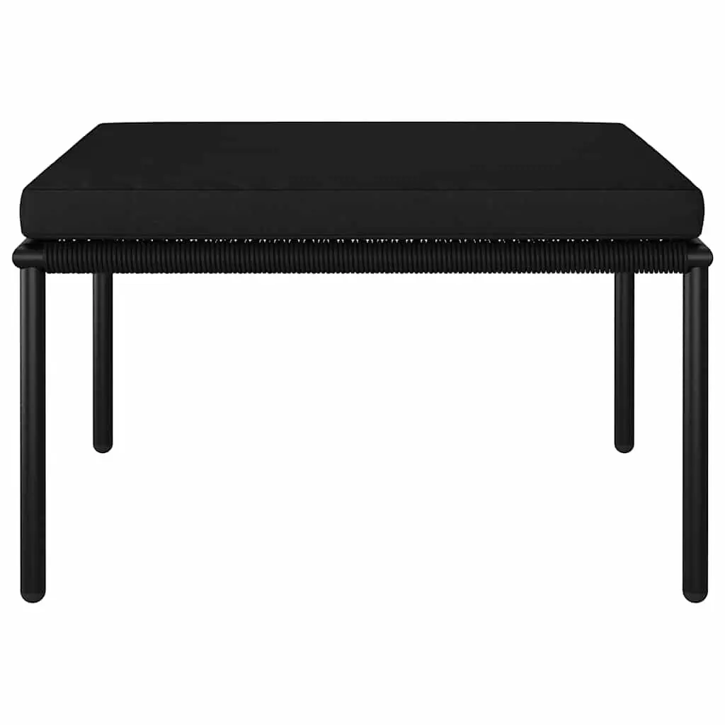 3 Piece Garden Lounge Set Outdoor Patio Furniture Black PVC Cushions Modular