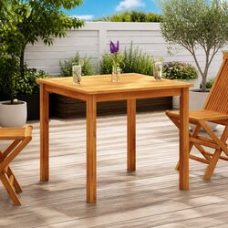 Outdoor Dining Table 85x85cm Garden Patio Furniture Solid Wood Square Design