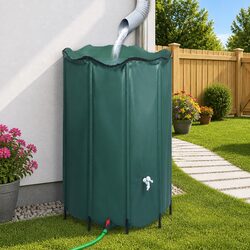 Rain Water Tank Collapsible 1350L Garden Watering Storage Barrel with Spigot
