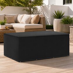 Garden Furniture Cover with 7 Eyelets Black Outdoor Patio Set Protection