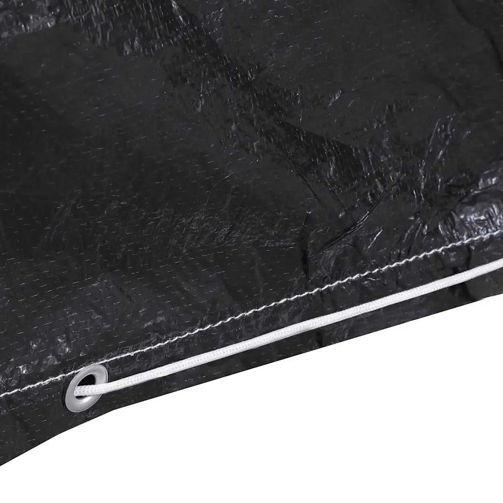 Swing Bench Cover Outdoor Furniture Protection Water-Resistant UV-Resistant Polyethylene Black 255x145x170cm