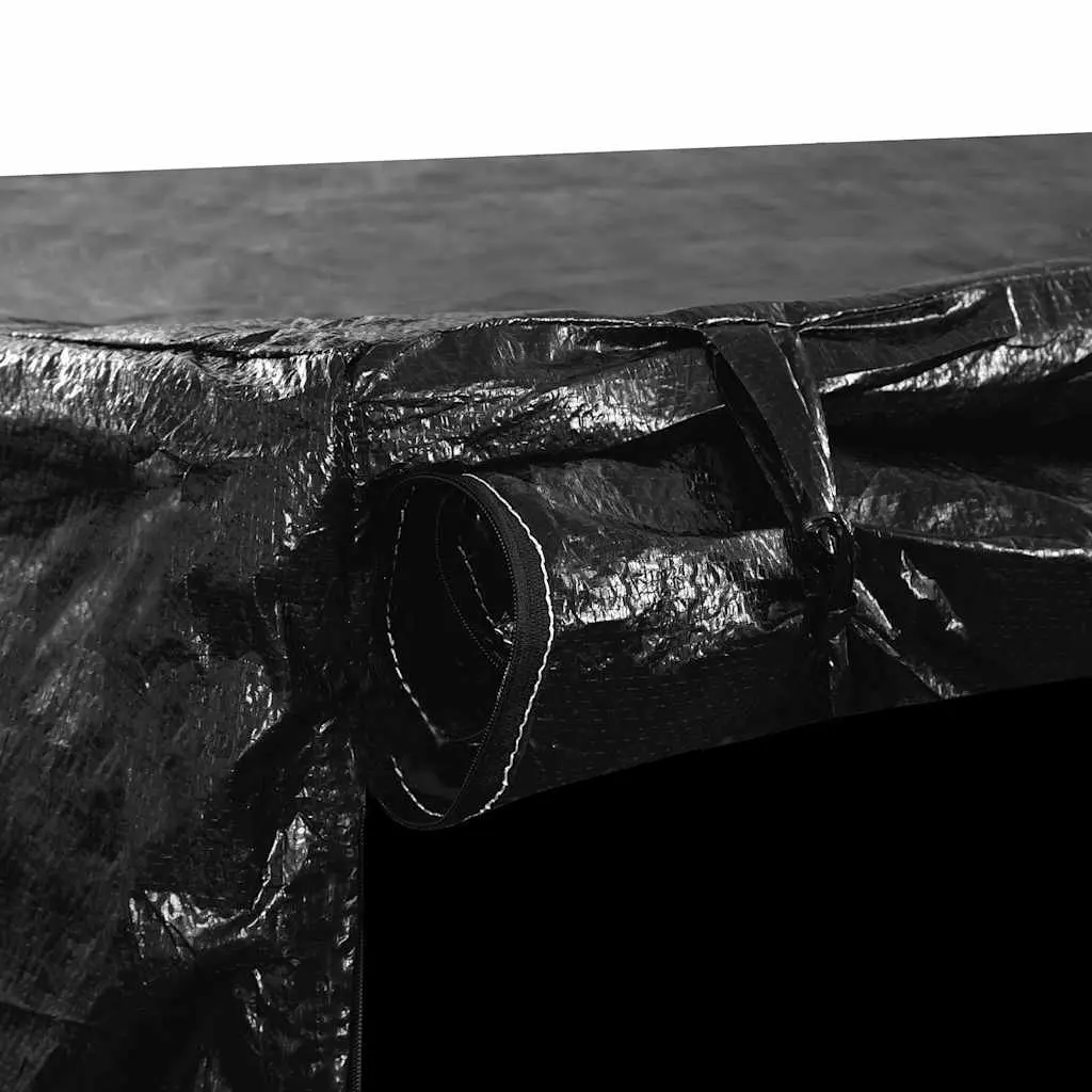 Swing Bench Cover Outdoor Furniture Protection Water-Resistant UV-Resistant Polyethylene Black 255x145x170cm