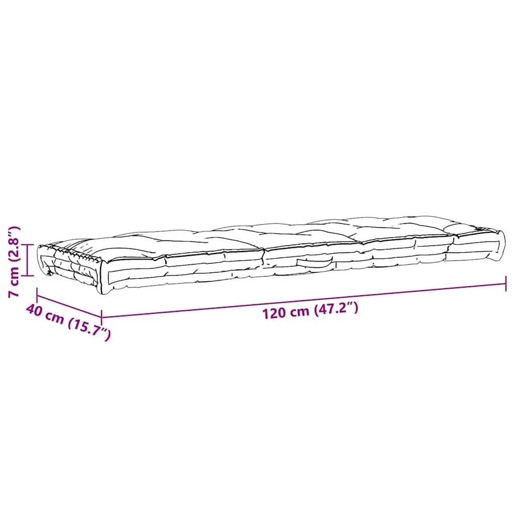 Pallet Floor Cushion Soft Cotton Black Outdoor Indoor Chair Sofa Pad Lounging Seating